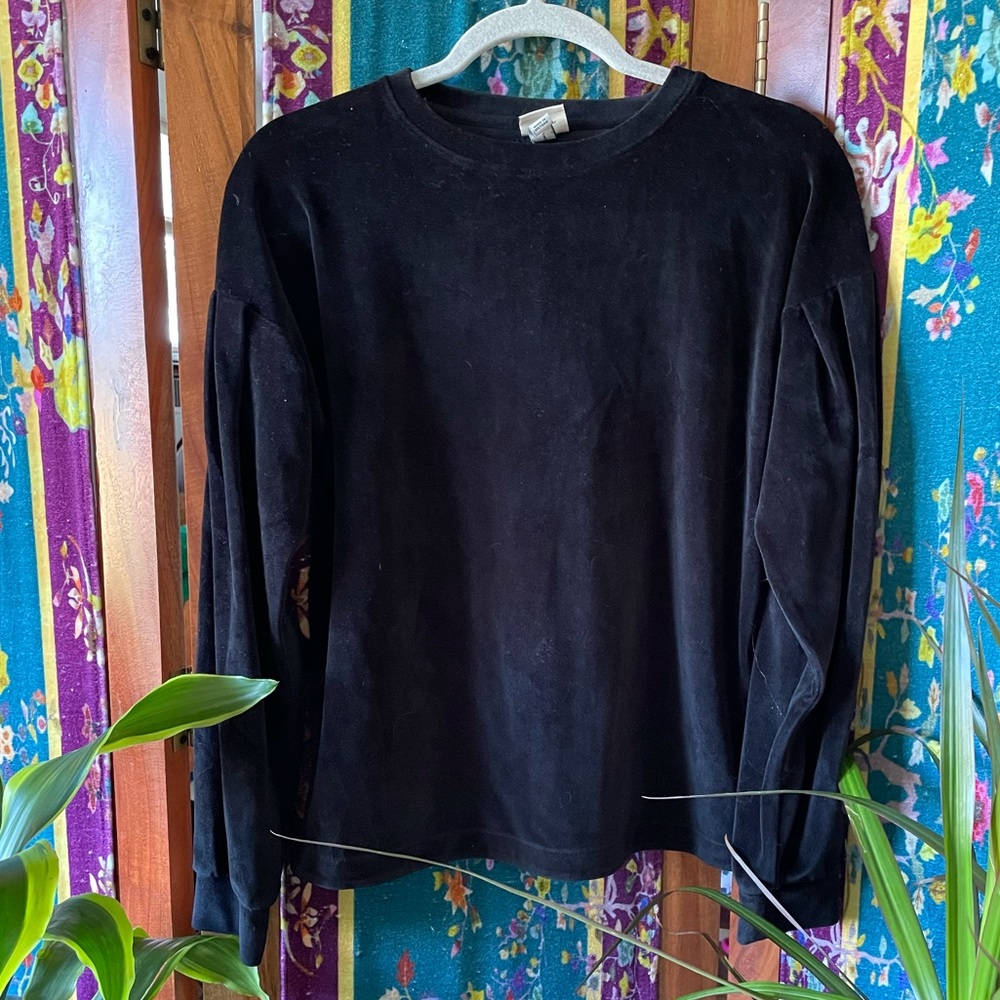 A New Day Velour Long Sleeve Top - Size XS